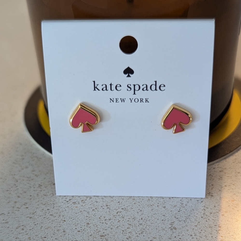 Kate Spade Pink and Gold Earrings - Picture 3 of 3